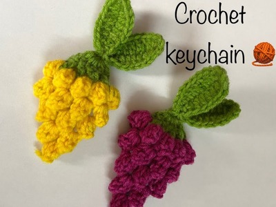 Wow!! Super easy crochet grapes ???? keyring.keychain ~  step by step  #howtocrochet