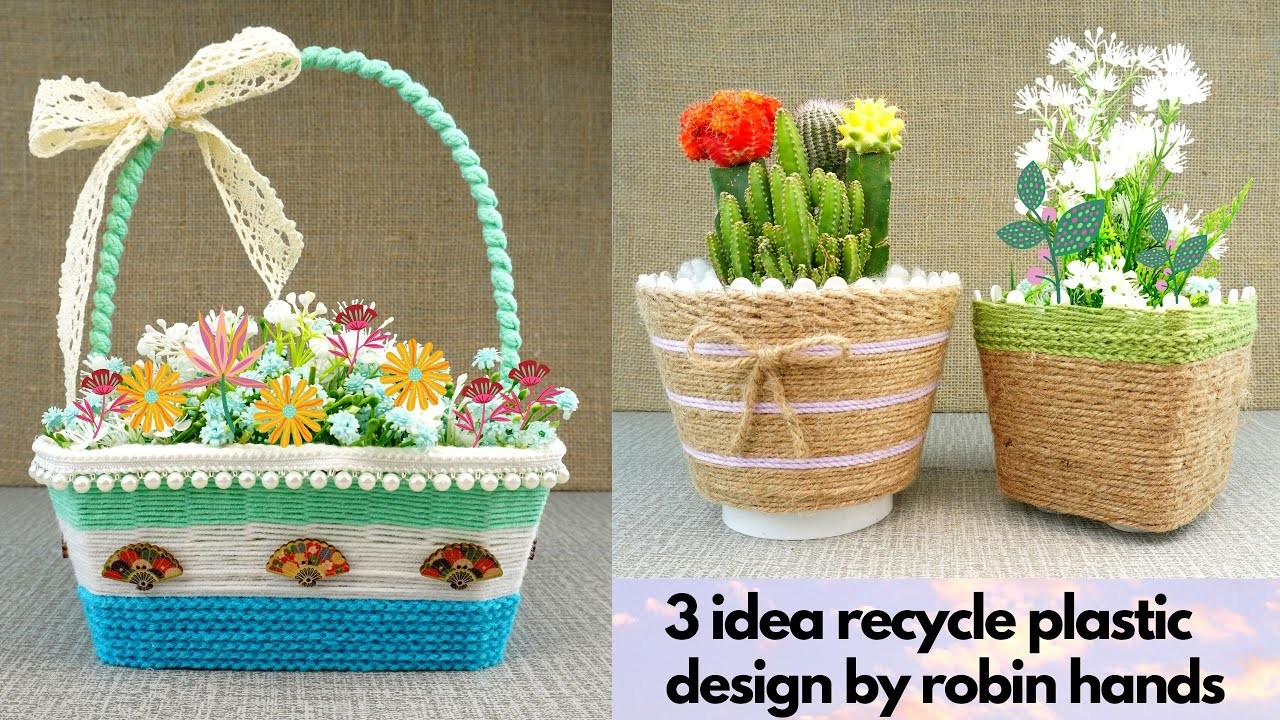3 Idea Recycle Plastic Bottles To Storage Basket. DIY Recycle Plastic Bottles At Home