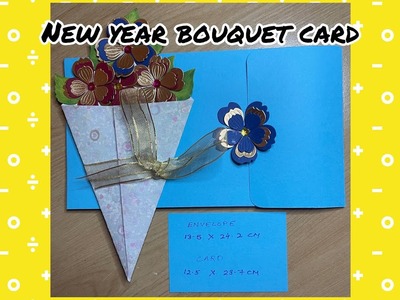 Beautiful Flower Bouquet Card for New Year #newyear2023 #newyearcardmaking