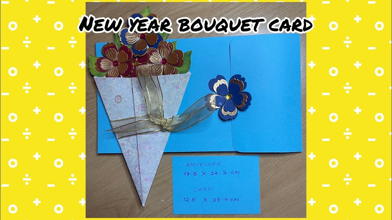 Beautiful Flower Bouquet Card for New Year #newyear2023 #newyearcardmaking