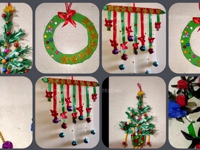 Christmas Decoration ideas.christmas wall hanging craft.christmas wall hanging @chahat creation
