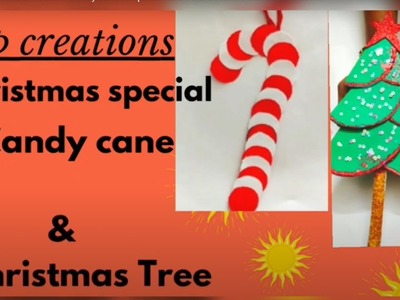 Christmas Special-Christmas Tree and Candy cane #kspcreations #craft #christmas #art #creative