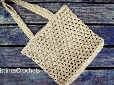 Crochet Honeycomb Tote Bag Tutorial - Easy Pattern