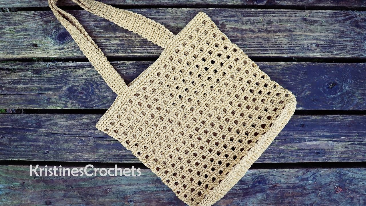 Crochet Honeycomb Tote Bag Tutorial - Easy Pattern