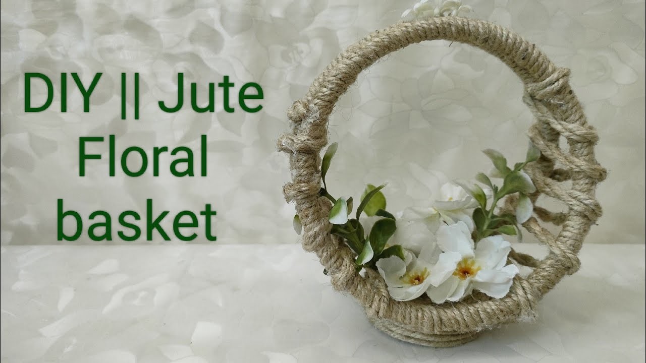 DIY || Amazing Jute Floral basket ||Jute Craft #myeasycrafts