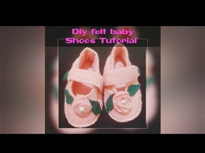 DIY baby felt shoes tutorial ||  Easy Craft || How To Mske Shoes At Home
