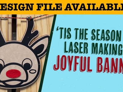 DIY Christmas Banner Laser Cut & Engraved MDF, Felt & Plaid Fabric ???????? Great Glowforge Project