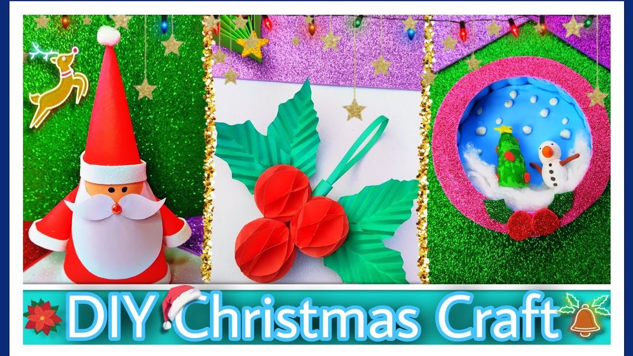 DIY Christmas Crafts????❄????✨ #craft #christmas #christmascrafts #papercraft