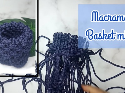 Diy macrame basket mini dari tali kur | tutorial macrame pemula | how to make macrame