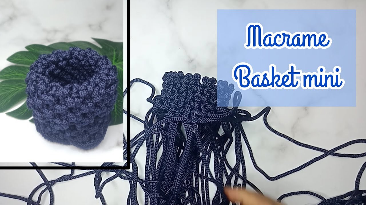 Diy macrame basket mini dari tali kur | tutorial macrame pemula | how to make macrame