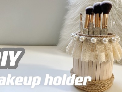 DIY Makeup Brush Holder |  Popsicle holder | Makeup Organizer  | Pen Holder | Pencil Holder