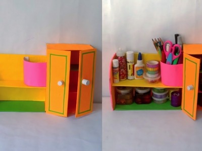 DIY - Making Desktop Organiser Box with paper | pen holder organiser | Paper craft