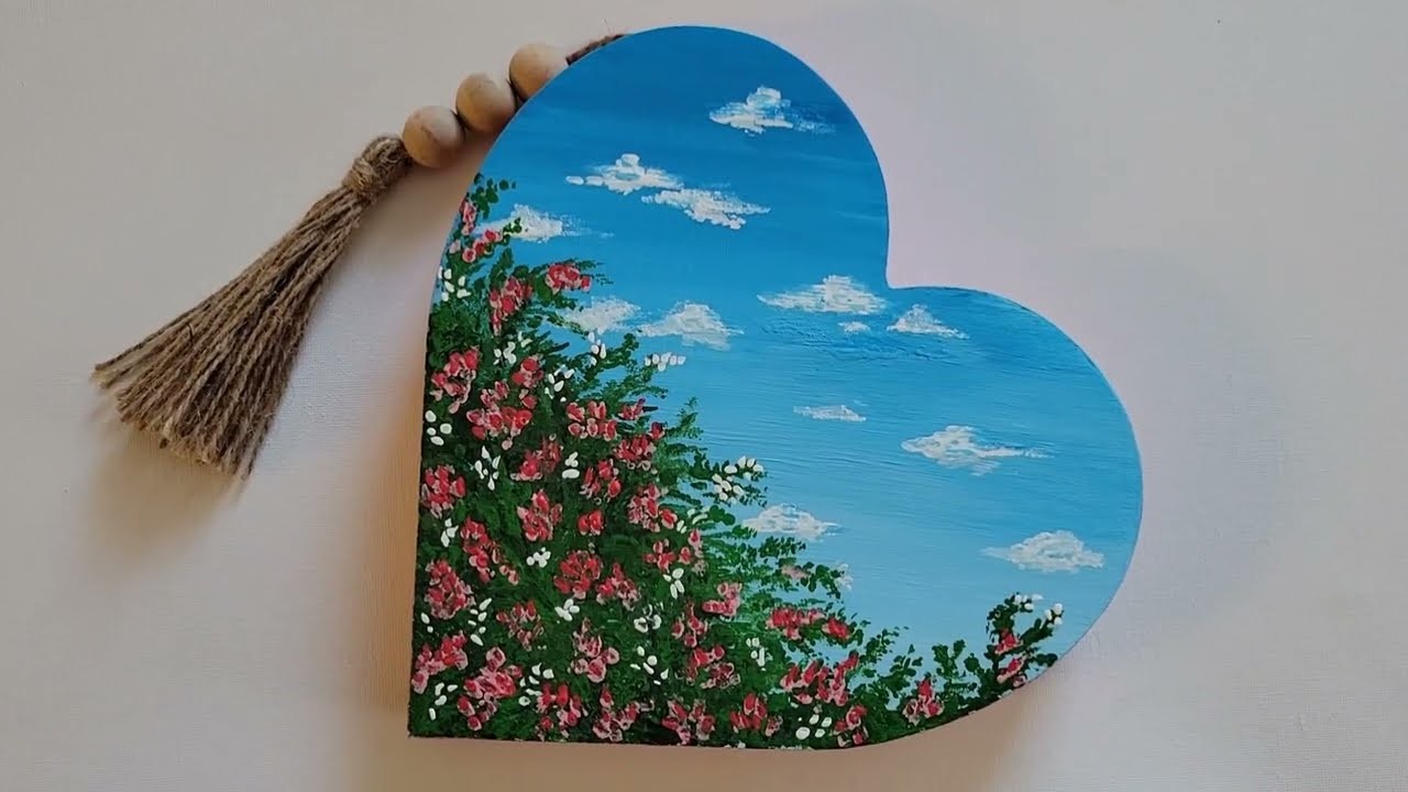 Easy and beautiful spring painting tutorial with relaxing music