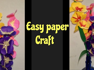Easy paper flowers.Paper craft.Diy flowers home decor.How to make realistic.Diy flower craft