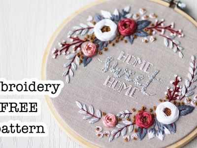 Embroidery hoop art tutorial. Home sweet home