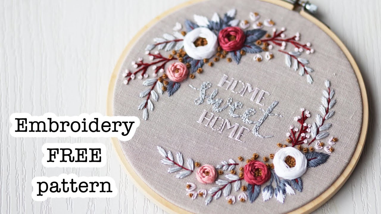 Embroidery hoop art tutorial. Home sweet home