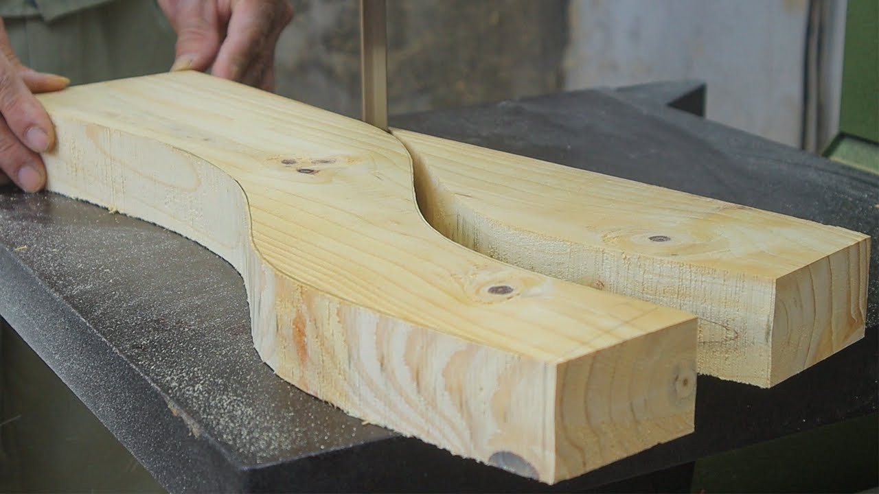 Extremely Ingenious Skills Curved Woodworking Craft Worker. Creative Unique Table Design Ideas