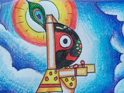 How to draw Lord Jagannath drawing .