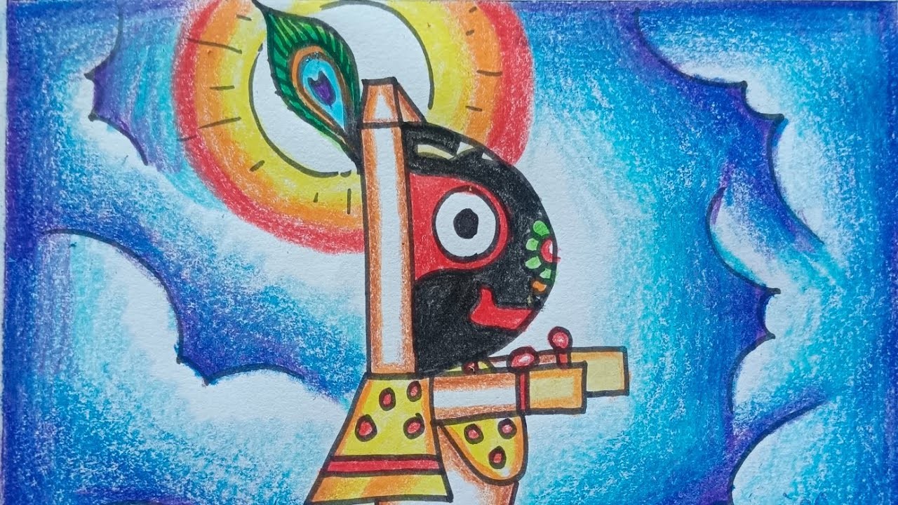 How to draw Lord Jagannath drawing .