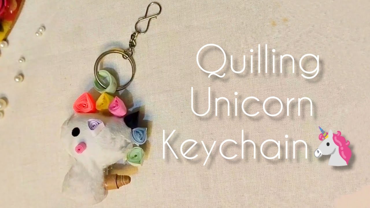 How to make 3D unicorn keychain? #art #craft #diy #crismas #quilling
