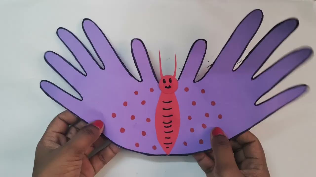 How to make a DIY Butterfly || Hand shaped Origami Butterfly || Vampire butterfly Tutorial Easy way