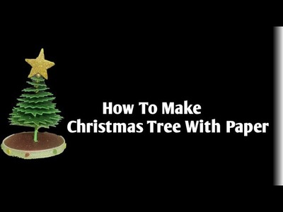 How To Make Christmas Tree With Paper  #christmas #artwork #craft #newyear