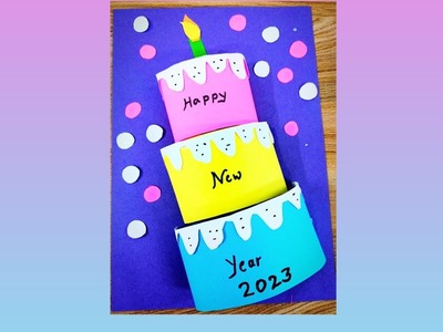 How to make new year Craft | Easy  paper cake craft step by step Tutorial