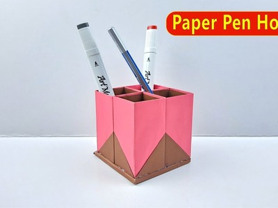 How to Make Paper Pen Holder.DIY Paper Pen Holder.Easy Paper Crafts