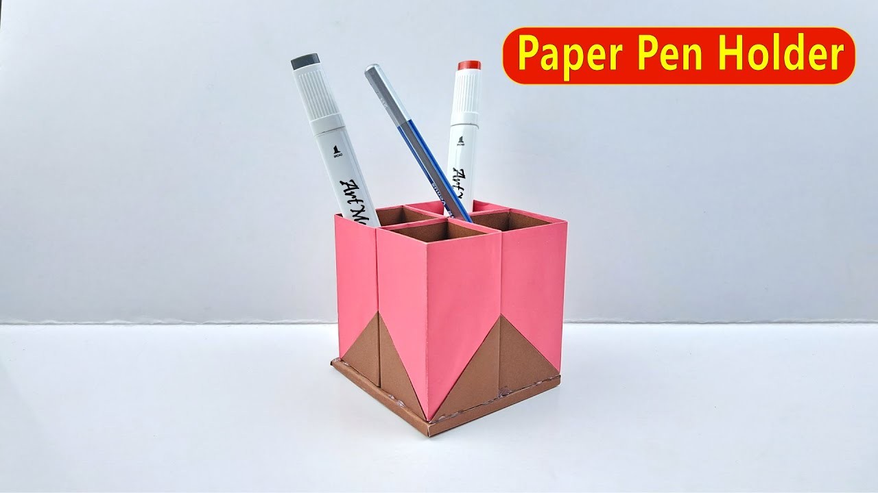 How to Make Paper Pen Holder.DIY Paper Pen Holder.Easy Paper Crafts