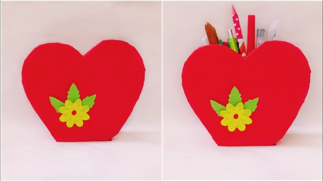 How To Make Paper pen Holder | DIY pen stand | Pen organizer making with paper .#penholder