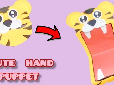 How to Make Tiger Paper Hand Puppet|DIY Hand Puppet Ideas|Paper Craft for School #papercraft #draw