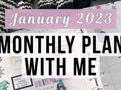 January 2023 Monthly Plan With Me! Big Happy Planner Winter Theme - Live Love Posh Stickers