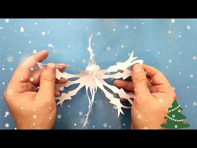 MAKE IT Paper snowflake tutorial Christmas craft ideas BEAUTIFUL SNOWFLAKE✅❄
