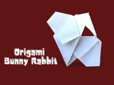 Origami Rabbit Bunny Tutorial- Easy Easter Day Craft- Origami Animal for beginners- Easy Paper Craft