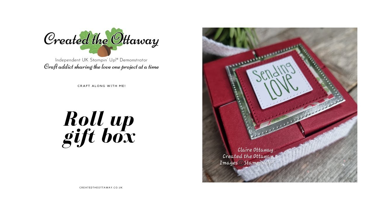 Roll up gift box tutorial @createdtheottaway