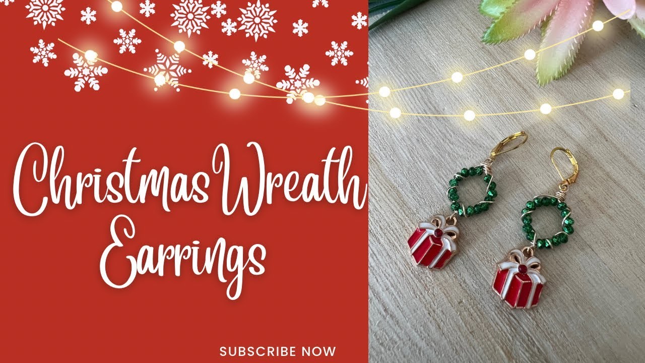 Christmas Wreath & Gift Earrings - Designing with Ggc’sTreasureBag- Santa’s Treasures