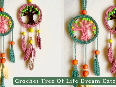 Crochet Tree Of Life Dream Catcher Tutorial | Crochet Tree of Life Wall Hanging