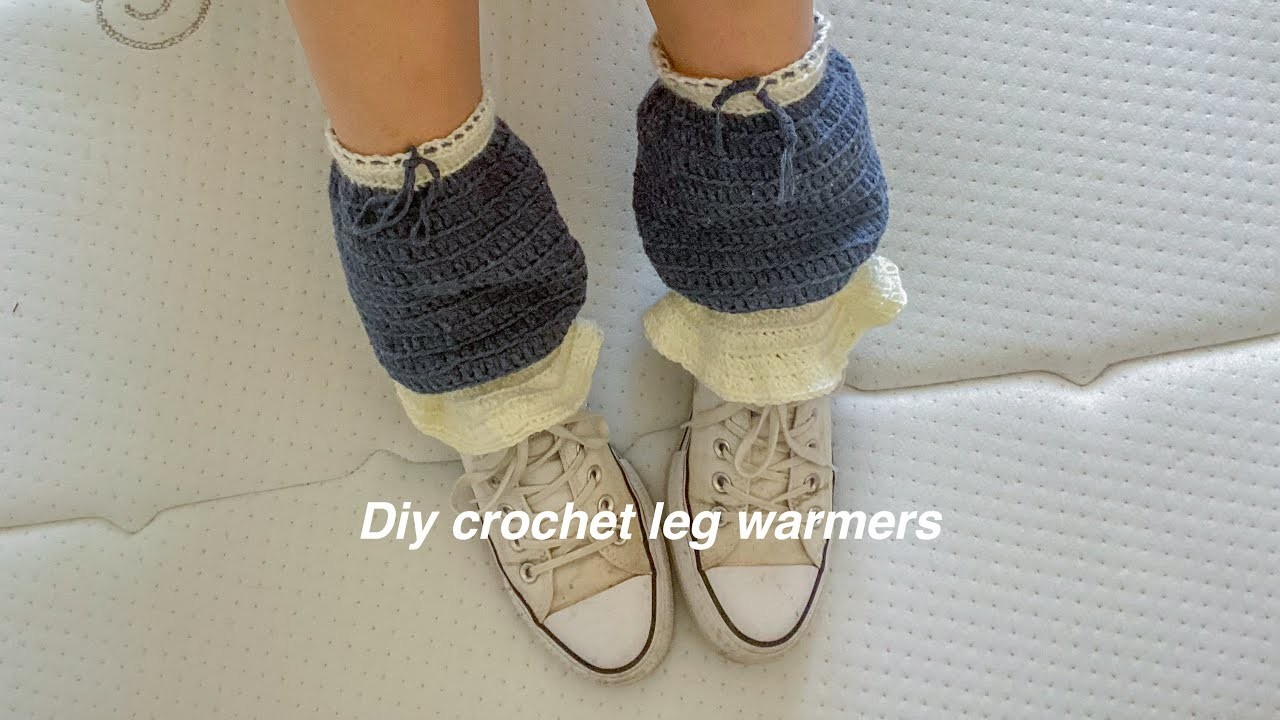 Diy crochet leg warmers tutorial | pinterest crochet leg warmers | coquette aesthetic crochet |