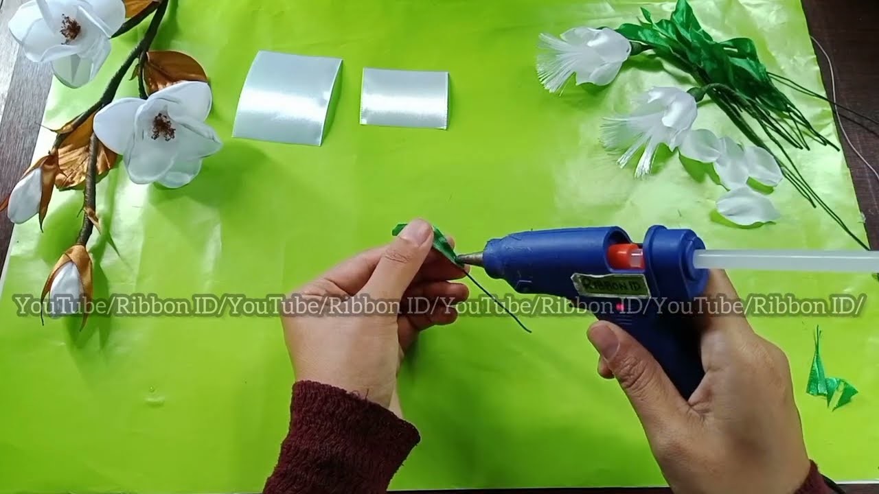 DIY | How to make satin ribbon flower easy Fuchsia | Lantern Flowers | spring Satin ribbon flowers