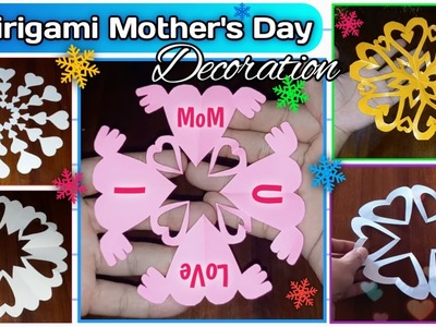 DIY Tutorial - 5 Paper Cutting Art. KIRIGAMI : Heart Design for Mother's Day Decoration