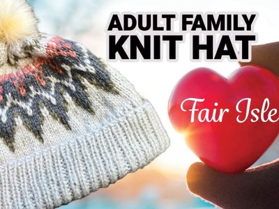 Family Knit Fair Isle Adult Hat