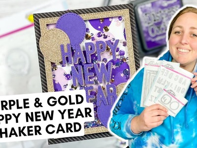 Happy New Year Card with Heffy Doodle [It's a Shaker Card!]