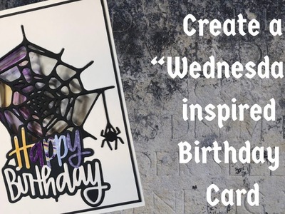 How to create a Stained Glass Card inspired by Wednesday on Netflix