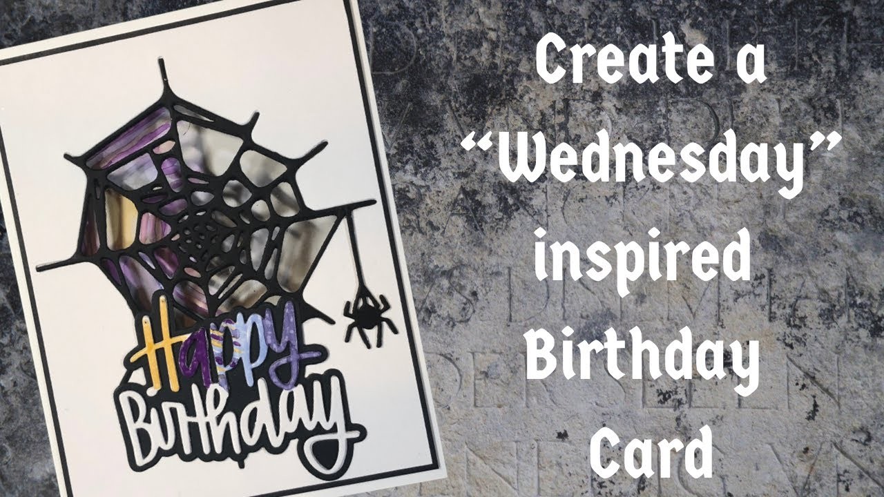How to create a Stained Glass Card inspired by Wednesday on Netflix