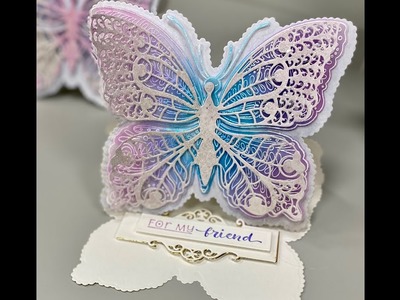 How to Create a Vellum Easel Butterfly Card