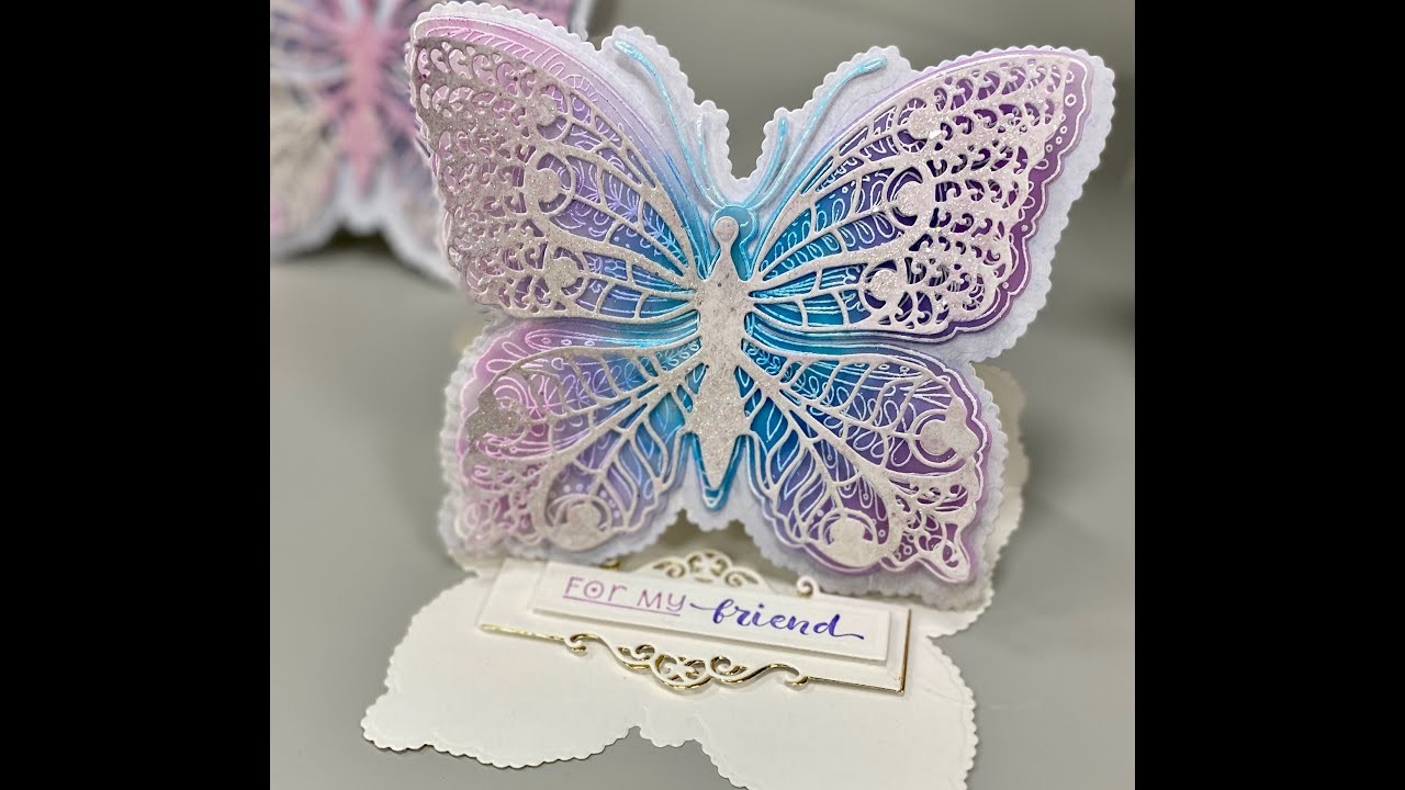 How to Create a Vellum Easel Butterfly Card