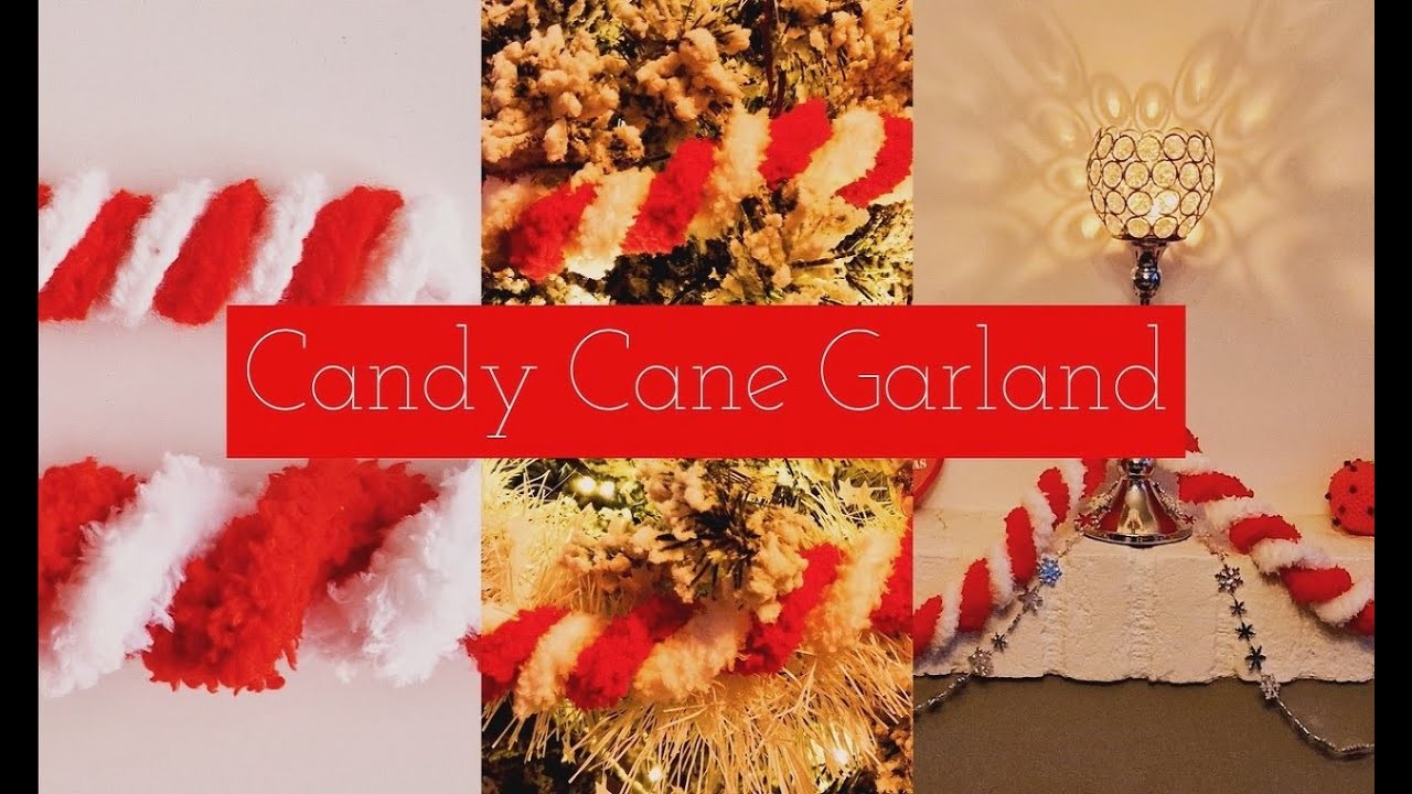 How to crochet a Candy Cane Garland for Christmas? Or make the garland with other colors.