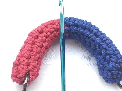 How to crochet a perfect bag handle, and how to join a cord.