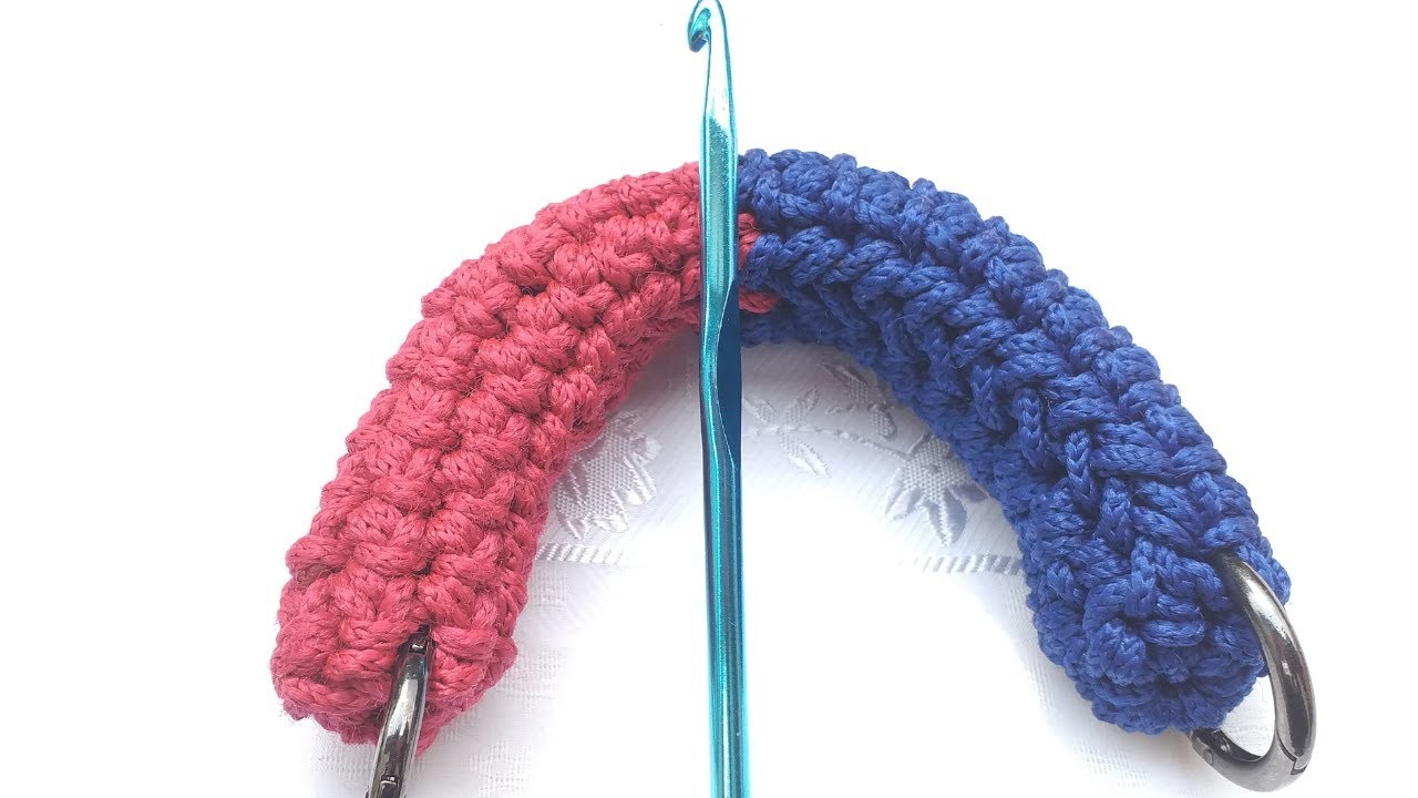 How to crochet a perfect bag handle, and how to join a cord.