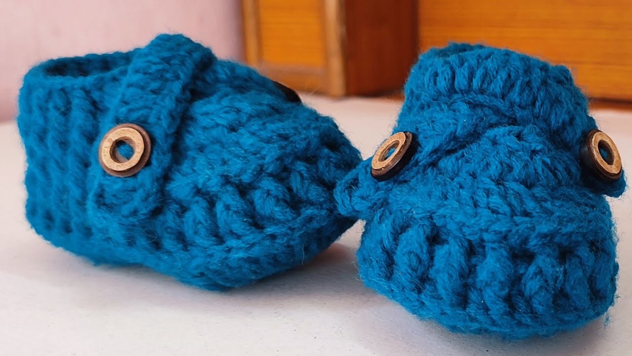 How to crochet baby boy booties for 0-3 months very easy and simple in hindi